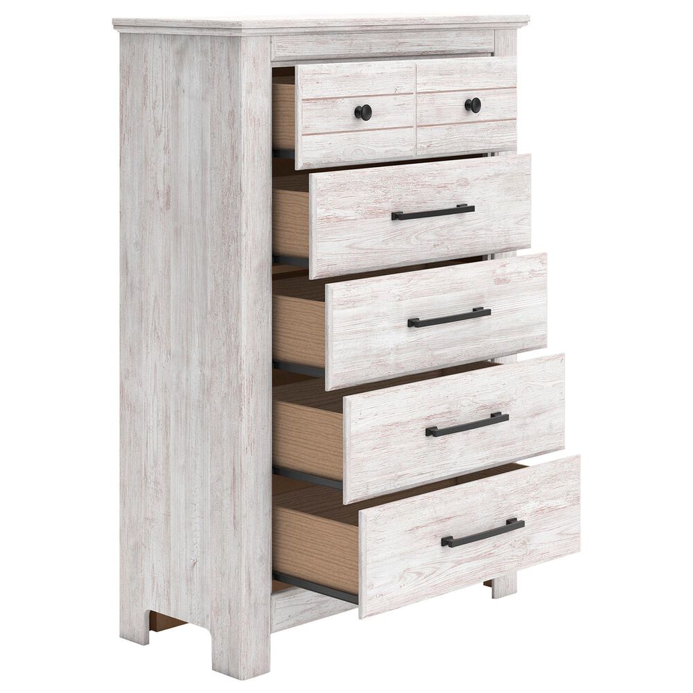 Ashley Makidern 5 Drawer Chest in Whitewash, , large