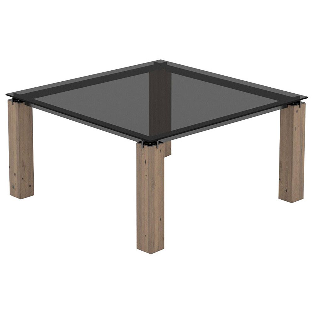 CANAD Loft 9-Piece Square Dining Set in Smoked and Pecan Washed, , large