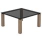 CANAD Loft 9-Piece Square Dining Set in Smoked and Pecan Washed, , large