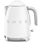 SMEG Retro Style 7-Cup Electric Kettle in Matte White and Polished Chrome, , large