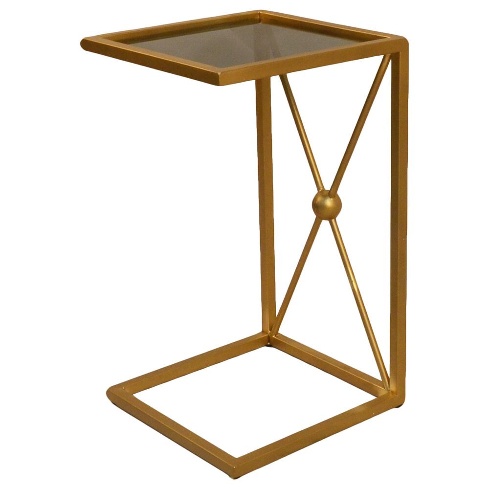 Carolina Chair and Table Marlow C Table in Black and Gold, , large