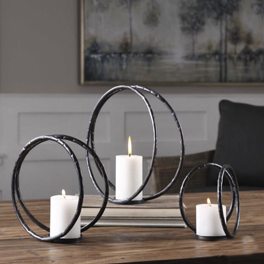 37B Pina Curved Metal Candleholders (Set of 3), , large