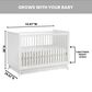Oxford Baby Dawson 3-In-1 Convertible Crib in White, , large