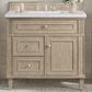 James Martin Vanities Lorelai 36" Single Vanity in Whitewashed Oak with 3 cm Ethereal Noctis Quartz Top, , large