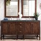 James Martin Vanities Addison 72" Double Bathroom Vanity in Mid-Century Acacia with 3 cm Parisien Bleu Quartz Top and Rectangular Sinks, , large