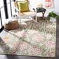 Safavieh Cabana CBN486Y 4" x 6" Green and Pink Indoor/Outdoor Area Performance Rug, , large