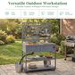 HOMLUX 41.7"" Outdoor Rolling Kitchen Island in Gray, , large