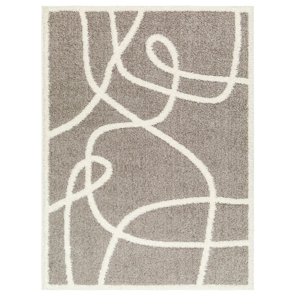 Surya Rodos Abstract 7"10" x 10" Charcoal, White, Sage Area Rug, , large