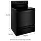 Whirlpool 5.3 Cu. Ft. Electric Range 5-in-1 Air Fry Oven in Black, , large