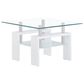 Global Furniture USA End Table in White and Clear, , large
