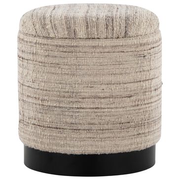 LumiSource Tahoe 18" Band Storage Ottoman in Cream, , large