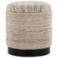LumiSource Tahoe 18" Band Storage Ottoman in Cream, , large