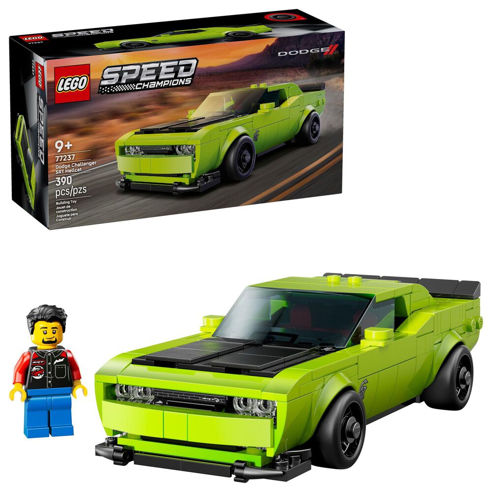 LEGO Speed ??Champions Dodge Challenger STR Hellcat Race Car Building Set, , large