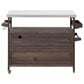 HOMLUX 50" Outdoor Kitchen Island in Dark Brown and Stainless Steel, , large