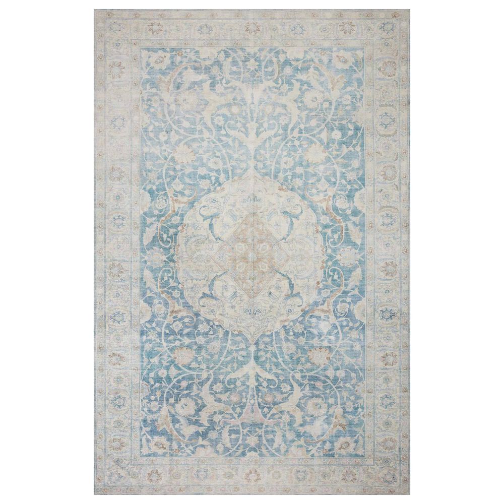 Chris Loves Julia x Loloi Jules 5" x 7"6" Antique and Sky Area Rug, , large