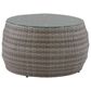 CorLiving Parksville Patio Round Coffee Table in Blended Grey, , large