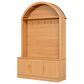 HOMLUX Farmhouse Fabric Arched Top Hall Tree with 5 Metal Hooks and Adjustable Shelves in Natural, , large