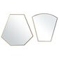 CosmoLiving by Cosmopolitan Contemporary Wall Mirror in Gold (Set of 2), , large