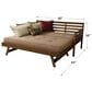 Sable Home Boho Twin Daybed with Pop Up Trundle and 1 Mattress in Rustic Walnut, , large