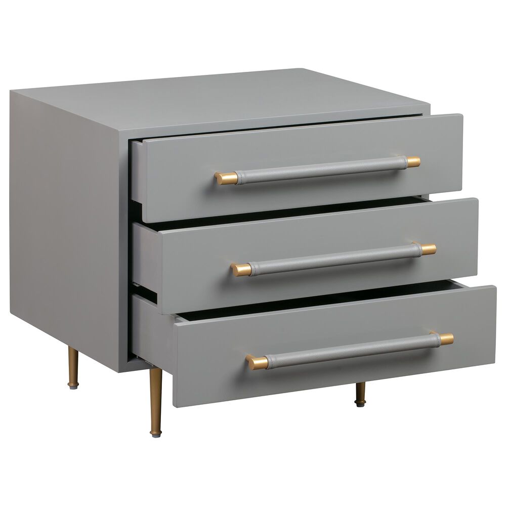 Tov Furniture Trident Nightstand in Grey, , large