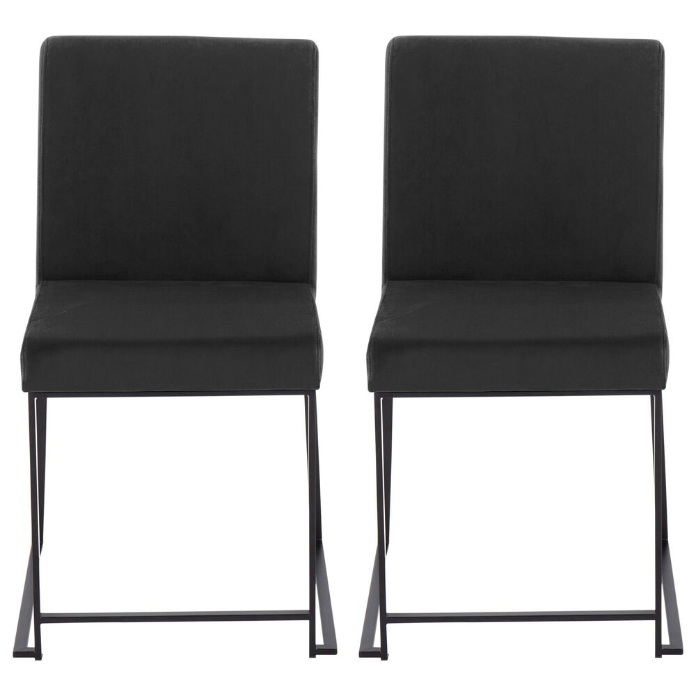 Lumisource Fuji Dining Chair in Black/Black &#40;Set of 2&#41;, , large