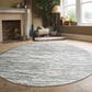 Radici USA Davide Striped 5"3" Round Grey Area Rug, , large