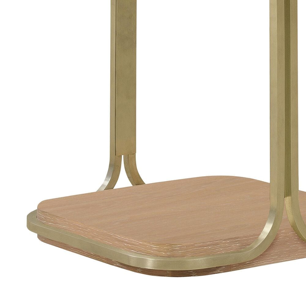 Hooker Furniture Banyon Bay Accent Table in Desert Oak and Brushed Brass, , large
