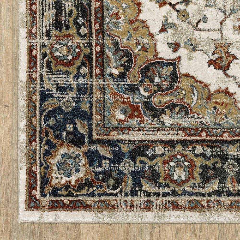 Oriental Weavers Venice Milan 5&#39;3&quot; x 7&#39;3&quot; Beige and Blue Area Rug, , large