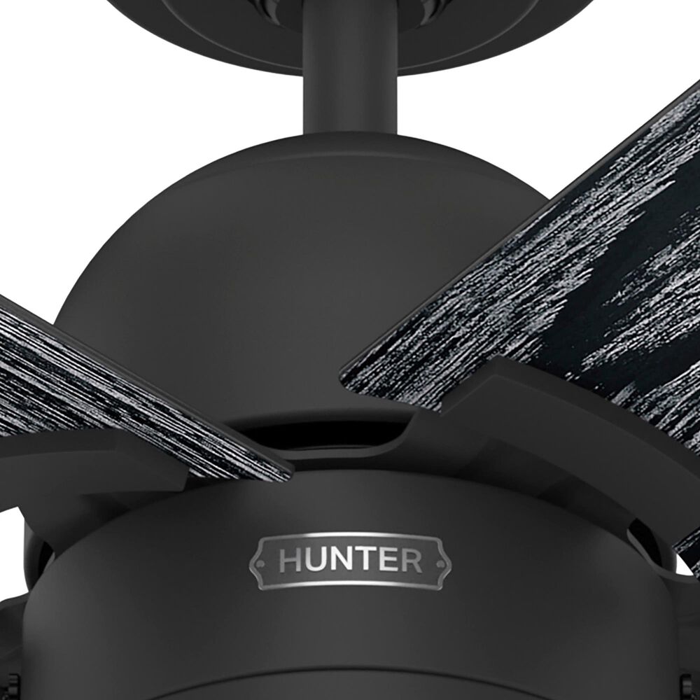 Hunter Erling 52&quot; Ceiling Fan with LED Light in Matte Black, , large