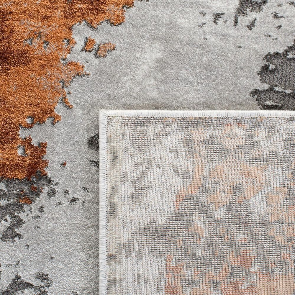 Safavieh Craft CFT820P 6&#39;7&quot; x 9&#39; Grey and Orange Area Rug, , large