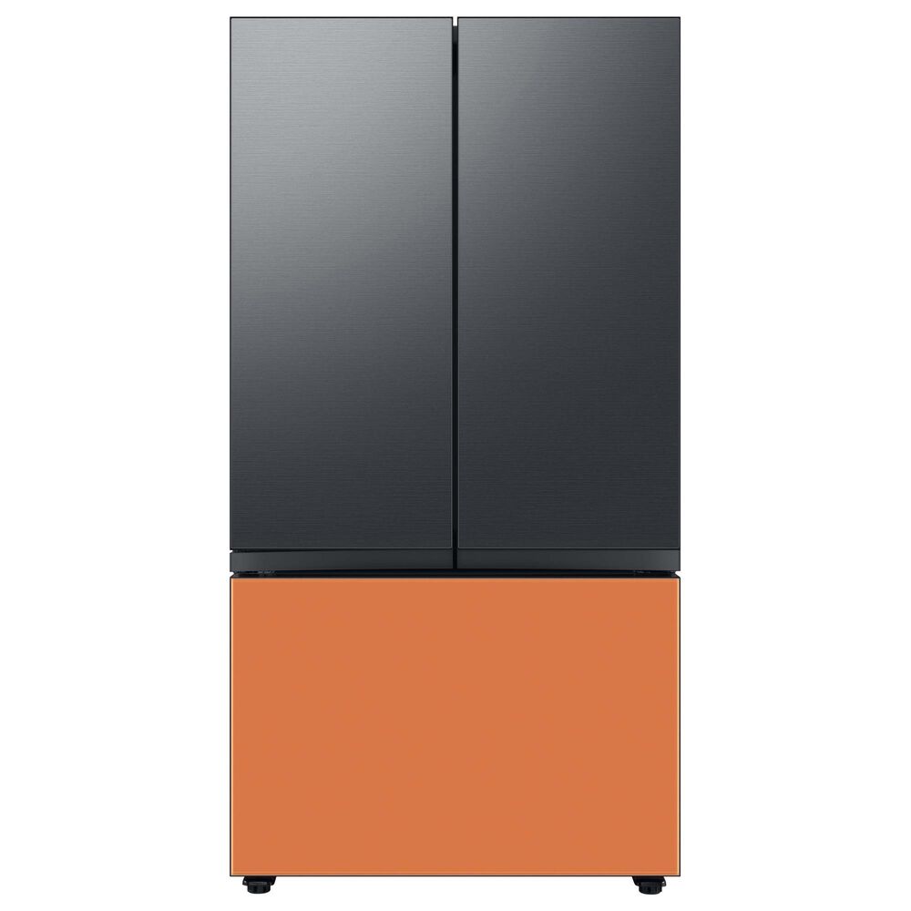 Samsung Bespoke Bespoke 3-Door French Door Refrigerator Top Panel in Matte Black Steel, , large