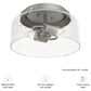 Hunter Hartland 2-Light Flush Mount in Matte Silver, , large