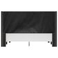 The Monday Company Holborn King Beige Upholstered Platform Wingback Bed in Black, , large