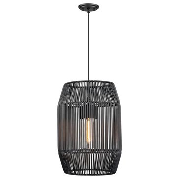 Golden Lighting Seabrooke 1-Light Outdoor Pendant in Black, , large