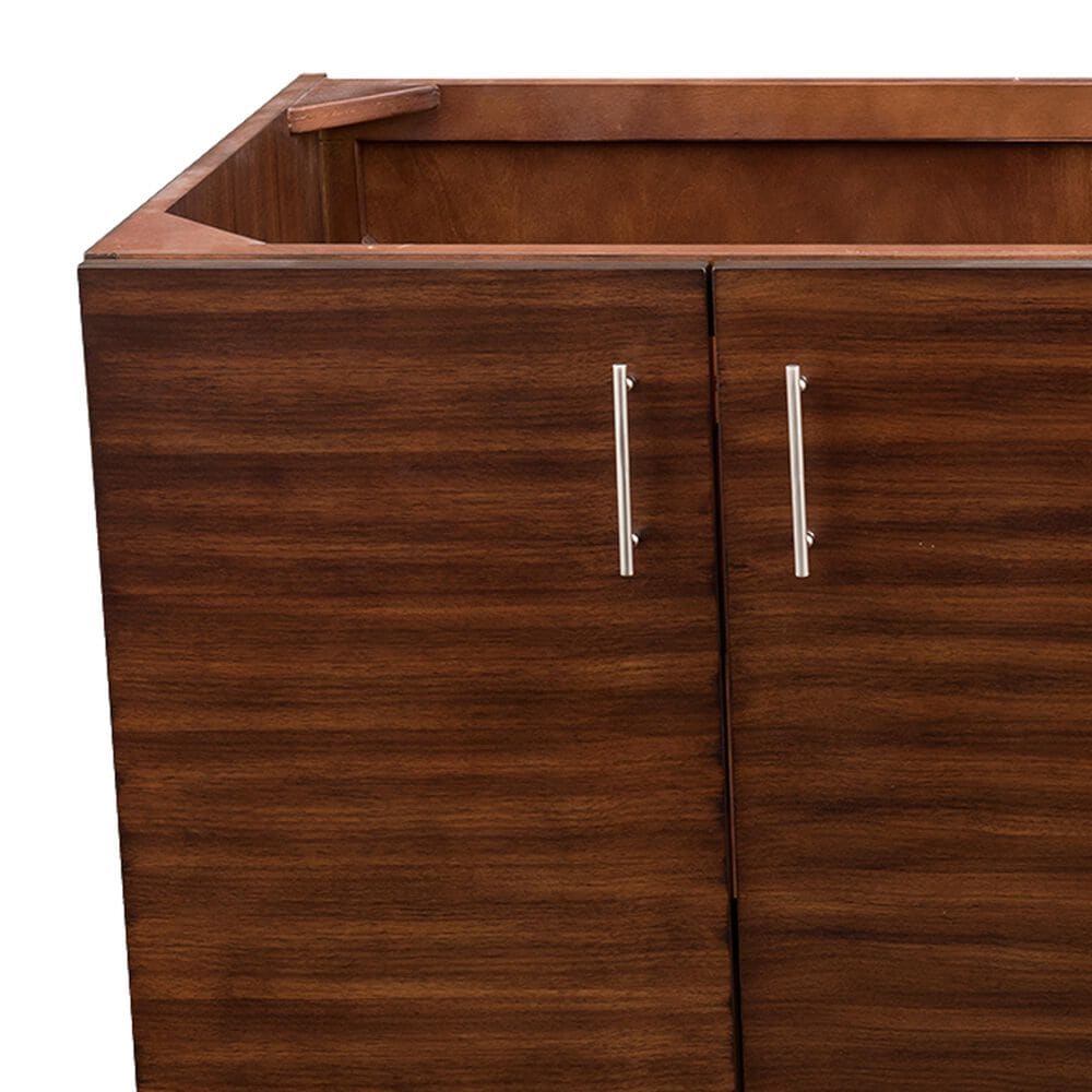 James Martin Vanities Metropolitan 72&quot; Double Bathroom Vanity in American Walnut and Chrome with 3 cm White Zeus Quartz Top and Rectangular Sinks, , large