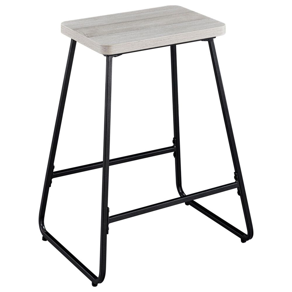 Steve Silver Carson Kitchen Island Set in Driftwood and Black, , large