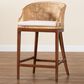 Baxton Studio Lumajang Bar Stool in Walnut Brown, , large