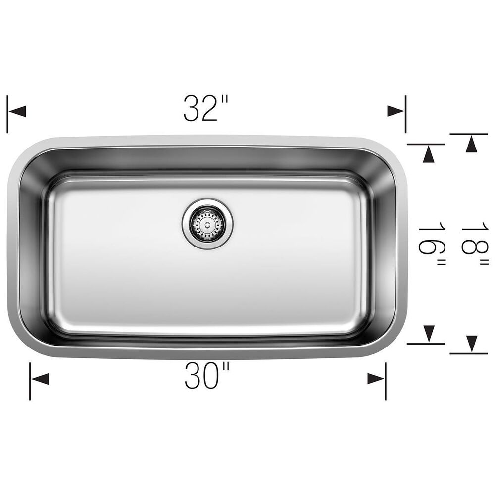 Blanco Stellar Super Single Sink in Stainless Steel, , large