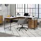 Sauder Tremont Row L-Shaped Desk in Sindoori Mango and White, , large