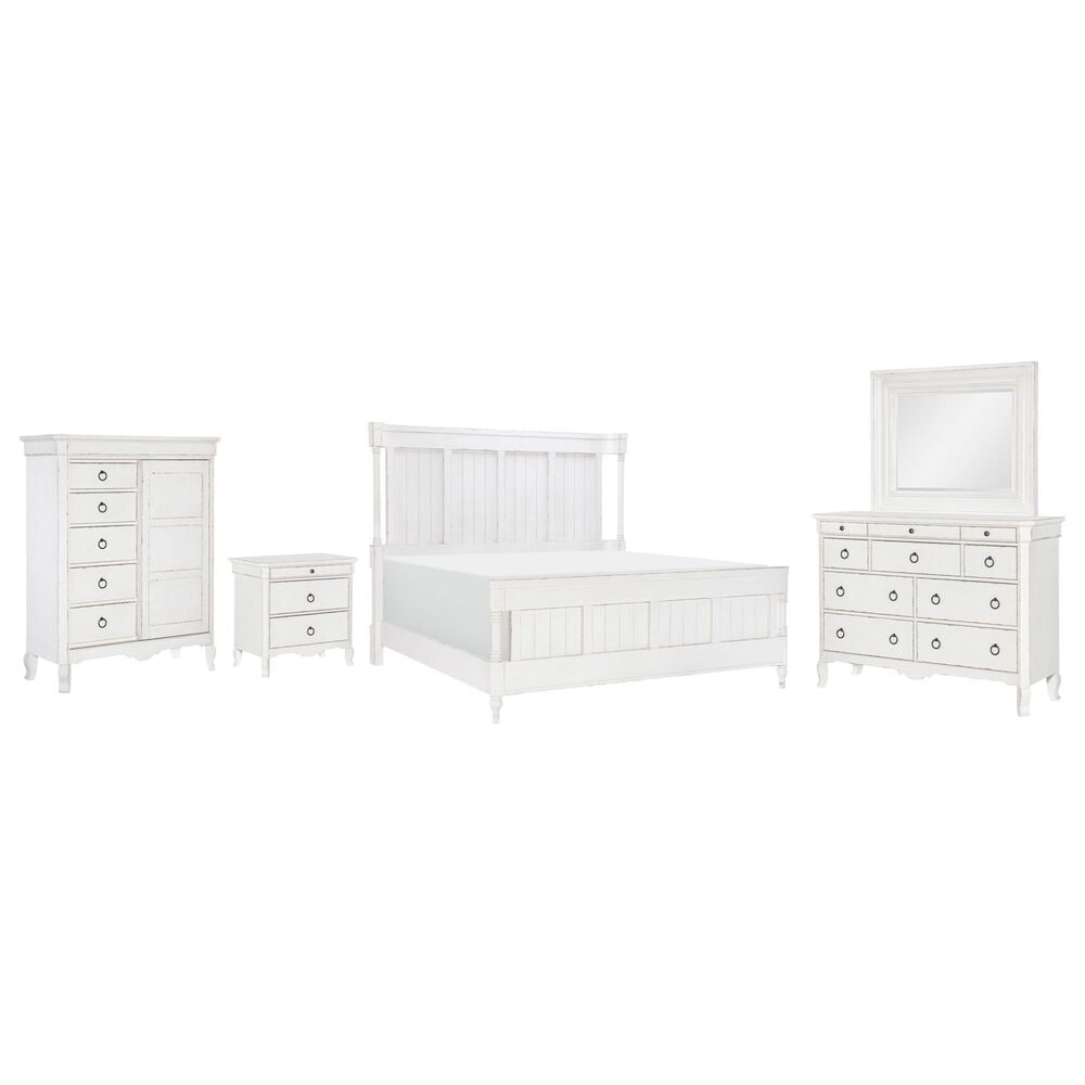 Legacy Classic Vintage Market 5-Piece Queen Panel Bedroom Set in Picket Fence, , large