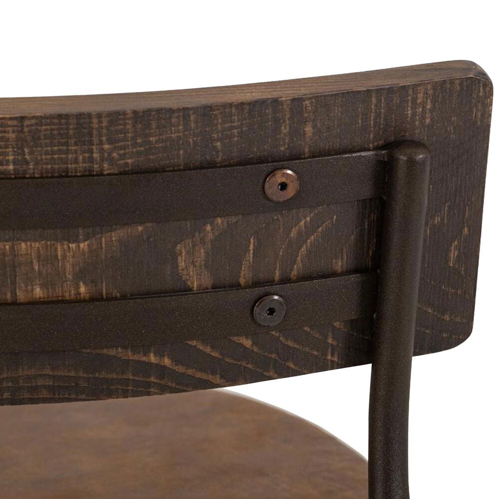 Fallridge Castana 30&quot; Barstool in Brown Faux Leather, , large