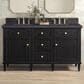 James Martin Vanities Lorelai 60" Double Vanity in Black Onyx with 3 cm Charcoal Soapstone Quartz Top, , large