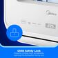 Midea 17" Portable Countertop Dishwasher with 5L Built-in Water Tank in White, , large