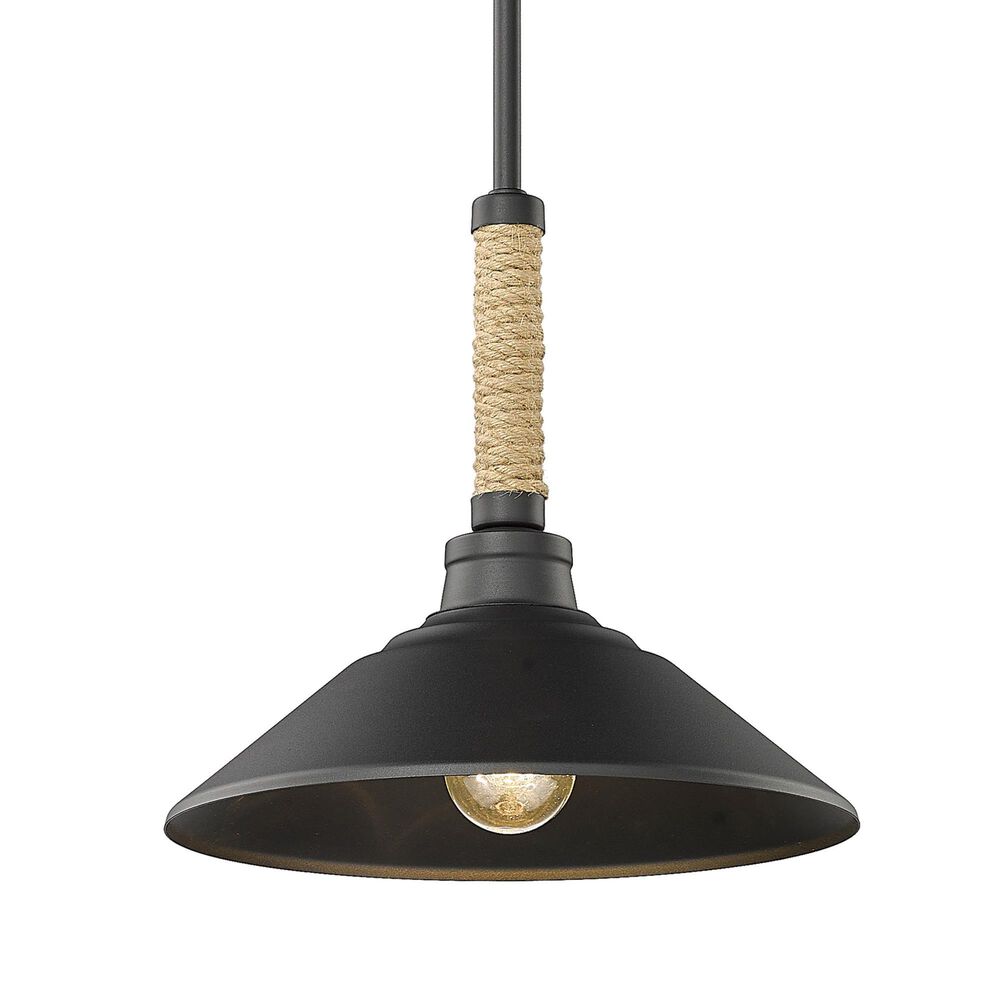 Golden Lighting Journey 1-Light Pendant in Natural Black, , large