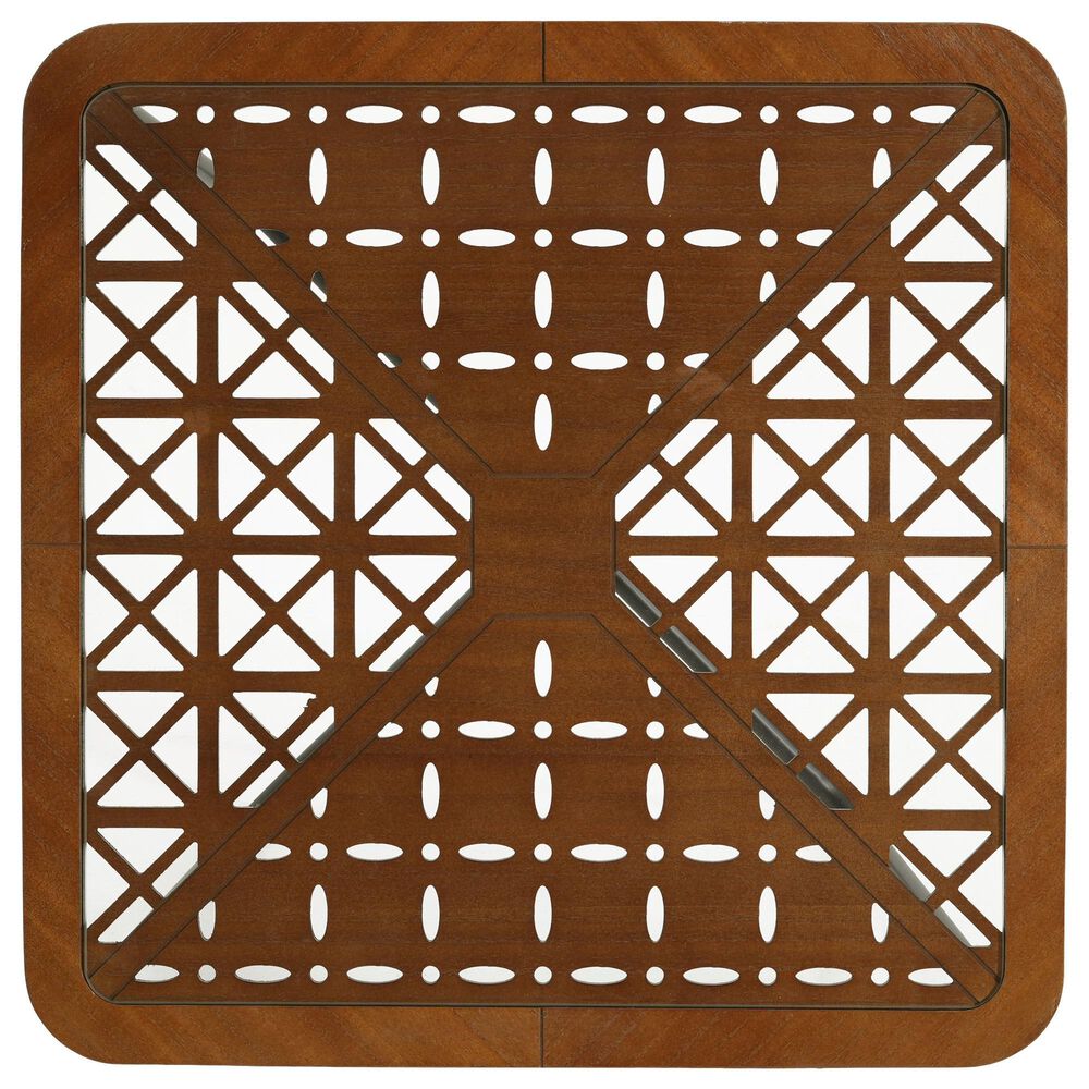 Hearth and Haven Modern Square Coffee Table in Brown and Black, , large