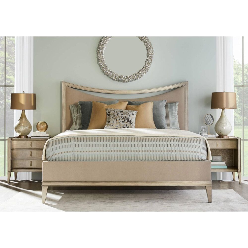 Vantage Cove King Upholstered Bed in Mushroom, , large