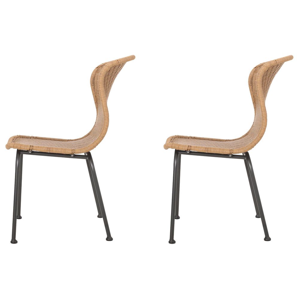 Hearth and Haven Boho Outdoor Chair in Light Brown &#40;Set of 2&#41;, , large