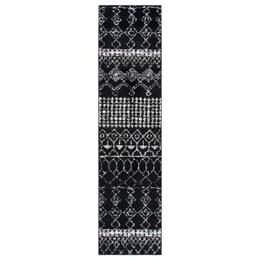 Safavieh Tulum TUL229Z 2" x 13" Black and Ivory Runner, , large