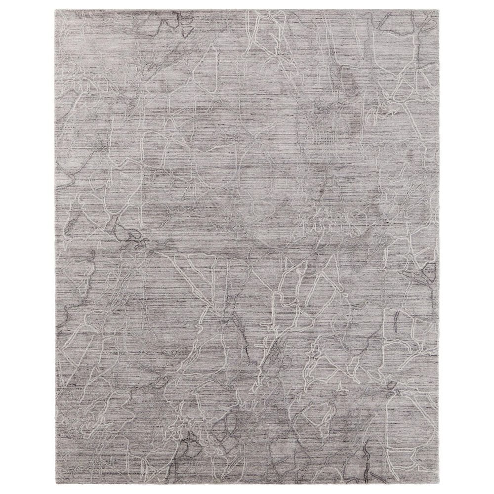 Feizy Whitton 4" x 6" Gray and Ivory Area Rug, , large