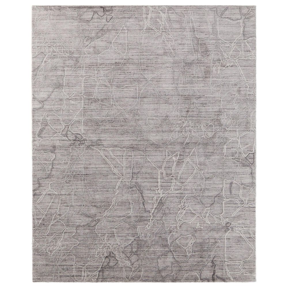 Feizy Whitton 4" x 6" Gray and Ivory Area Rug, , large
